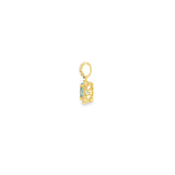 14k Yellow Gold 0.36ctw Aquamarine Halo Pendant