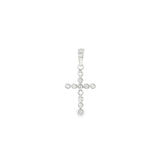 14k White Gold 0.08 ctw Cross Diamond Pendant