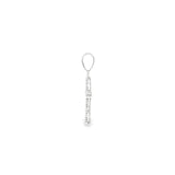 14k White Gold 0.08 ctw Cross Diamond Pendant