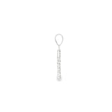14k White Gold 0.08 ctw Cross Diamond Pendant