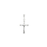14k White Gold 0.08 ctw Cross Diamond Pendant