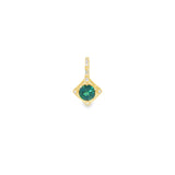 14k Yellow Gold 0.97ctw Geometric Montana Sapphire Pendant