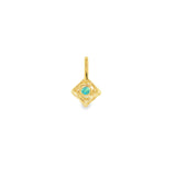 14k Yellow Gold 0.97ctw Geometric Montana Sapphire Pendant