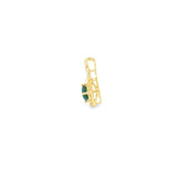 14k Yellow Gold 0.97ctw Geometric Montana Sapphire Pendant