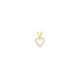 14k Yellow Gold 0.06ctw Heart Diamond Pendant