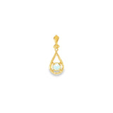 14k Yellow Gold 0.40ctw Aquamarine Drop Pendant
