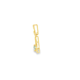 14k Yellow Gold 0.40ctw Aquamarine Drop Pendant