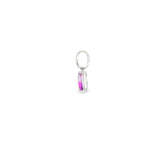 14k White Gold 0.40ctw Amethyst Solitaire Pendant