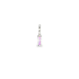 14k White Gold 0.40ctw Amethyst Solitaire Pendant