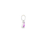14k White Gold 0.40ctw Amethyst Solitaire Pendant