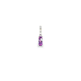 14k White Gold 0.40ctw Amethyst Solitaire Pendant