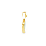 14k Yellow Gold Opal Free Form Pendant