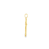 14k Yellow Gold 0.016 ctw Cross Diamond Pendant