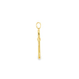 14k Yellow Gold 0.016 ctw Cross Diamond Pendant