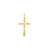 14k Yellow Gold 0.016 ctw Cross Diamond Pendant
