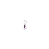 14k White Gold 0.40ctw Amethyst Solitaire Pendant