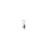 14k White Gold 0.40ctw Amethyst Solitaire Pendant