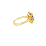 14k Yellow Gold Vintage Inspired 0.96 ctw MT Yogo Sapphire Women's Ring