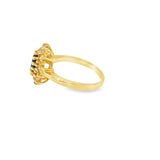 14k Yellow Gold Vintage Inspired 0.96 ctw MT Yogo Sapphire Women's Ring