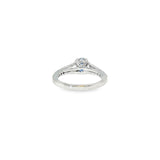 14k White Gold Cathedral 0.88 ctw MT Yogo Sapphire Women's Ring