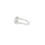 14k White Gold Curved 0.166 ctw MT Yogo Sapphire Women's Ring