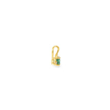 14k Yellow Gold 0.64ctw Round Montana Sapphire Nature Inspired Pendant