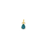 14k Yellow Gold 0.95ctw Montana Sapphire Nature Inspired Pendant
