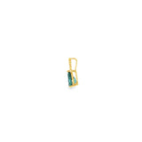 14k Yellow Gold 0.95ctw Montana Sapphire Nature Inspired Pendant