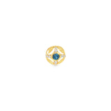 14k Yellow Gold 0.30ctw Montana Sapphire Geometric Pendant