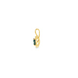 14k Yellow Gold 0.61ctw Montana Sapphire Halo Pendant