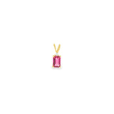 14k Yellow Gold 0.56ctw Pink Tourmaline Solitaire Pendant