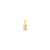 14k Yellow Gold 0.56ctw Pink Tourmaline Solitaire Pendant