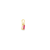 14k Yellow Gold 0.56ctw Pink Tourmaline Solitaire Pendant
