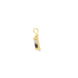 14k Yellow Gold Rope Montana Moss Agate Pendant