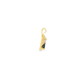 14k Yellow Gold Rope Montana Moss Agate Pendant