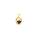 14k Yellow Gold Rope Montana Moss Agate Pendant