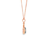 14k Rose Gold Montana Moss Agate Necklace