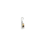 14k White Gold Montana Moss Agate Pendant
