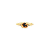 14k Yellow Gold 3 Stone Montana Moss Agate Women's Ring