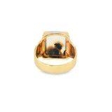 10k Yellow Gold Modern Montana Agate Ring