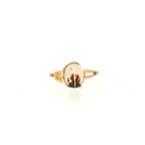14k Yellow Gold Vintage Inspired Montana Agate Women's Ring