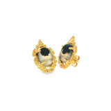 14k Yellow Gold Montana Agate Earrings