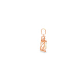 14k Rose Gold 1.24ctw Morganite Drop Pendant
