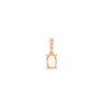 14k Rose Gold 1.24ctw Morganite Drop Pendant