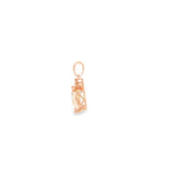14k Rose Gold 1.24ctw Morganite Drop Pendant