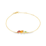 14k Yellow Gold Multi Stone Bracelet