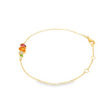 14k Yellow Gold Multi Stone Bracelet