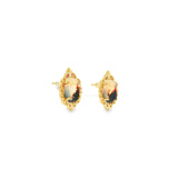 14k Yellow Gold Montana Agate Earrings