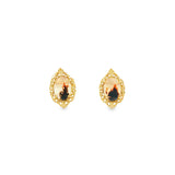 14k Yellow Gold Montana Agate Earrings