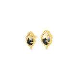 14k Yellow Gold Montana Agate Earrings
